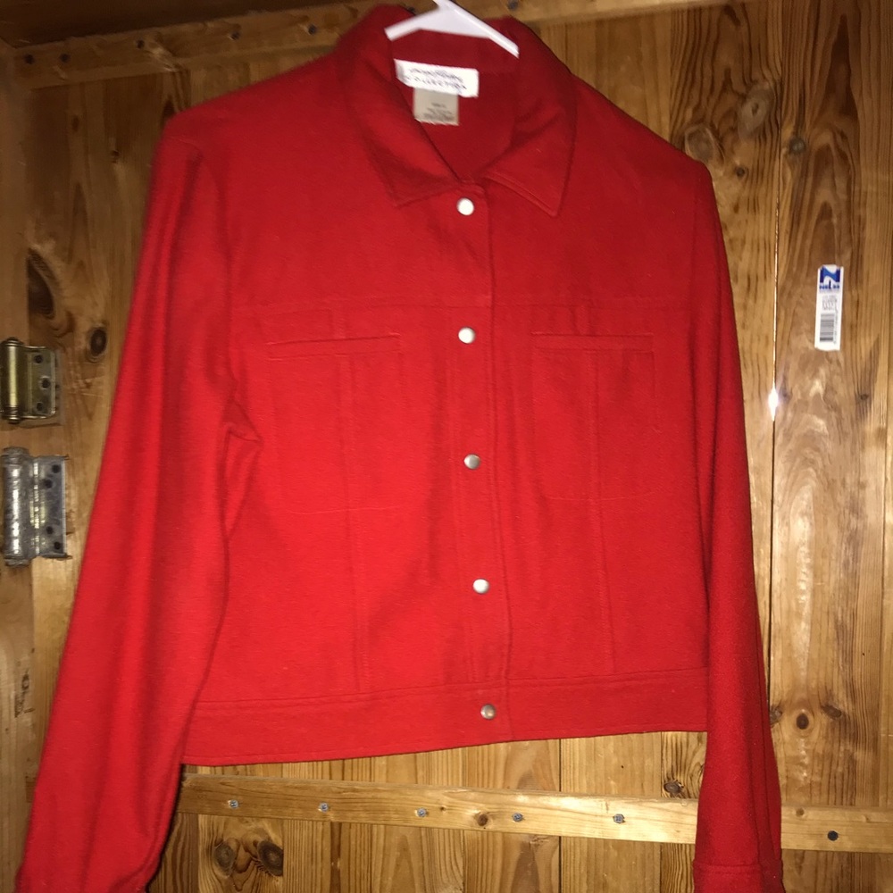 Red Giorgio Floriani Collection coat
size 10